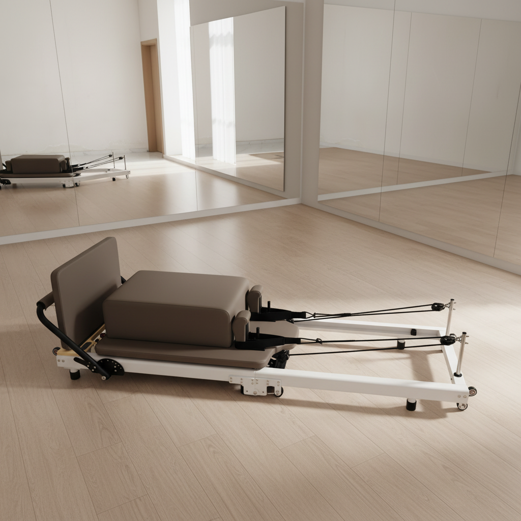 Pilates & Yoga Studio Alineacion - Custom Logo Foldable Aluminum Pilates Reformer,