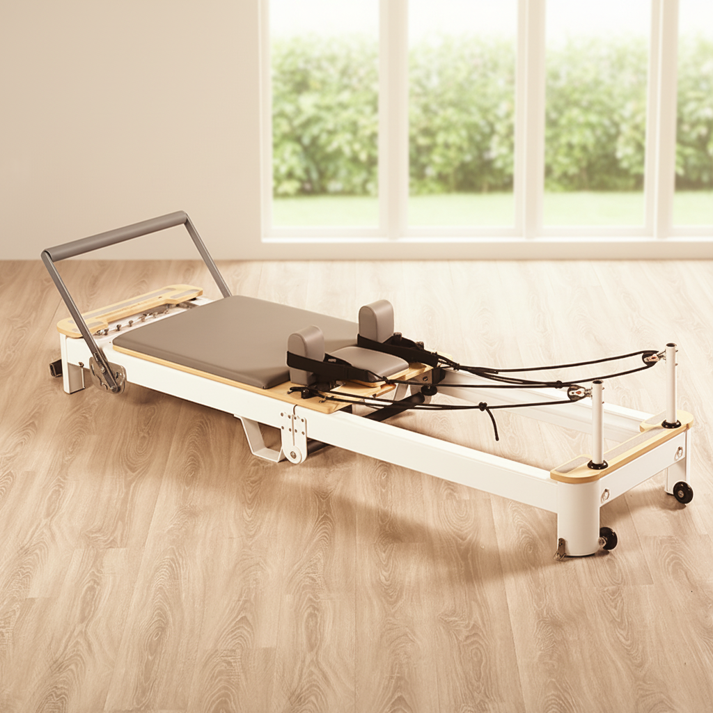 Pilates & Yoga Studio Alineacion - Premium Foldable Aluminum Pilates Reformer, Space-Saving