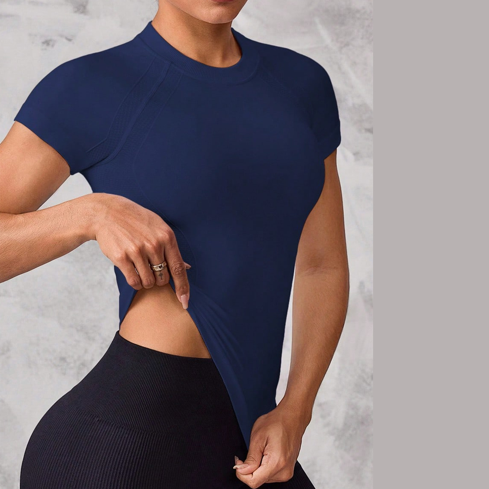 Women's short-sleeved sports t - Yoga Strap Cotton 리뷰 및 가격