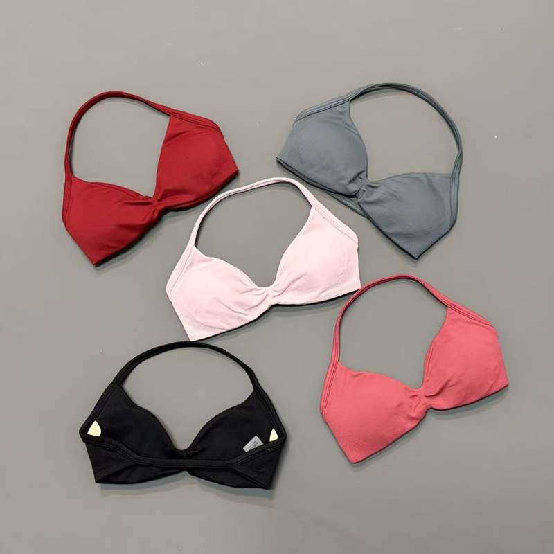Women Halter Sports Bra V-Neck - Yoga Strap Cotton 리뷰 및 가격