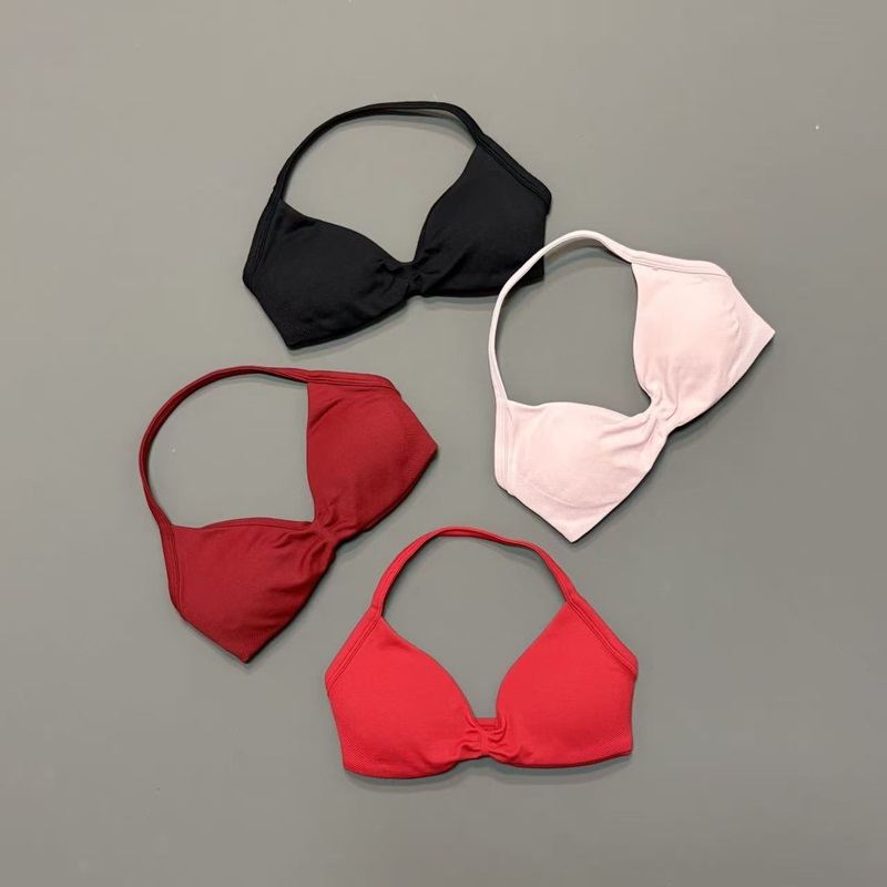 Women Halter Sports Bra V-Neck - Yoga Strap Cotton 리뷰 및 가격