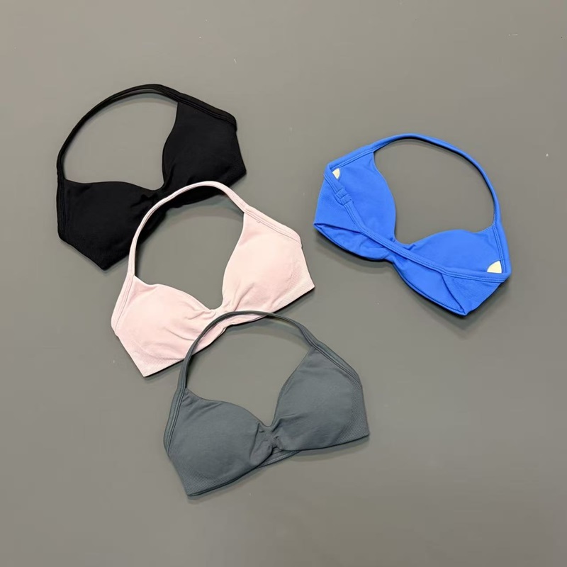 Women Halter Sports Bra V-Neck - Yoga Strap Cotton 리뷰 및 가격