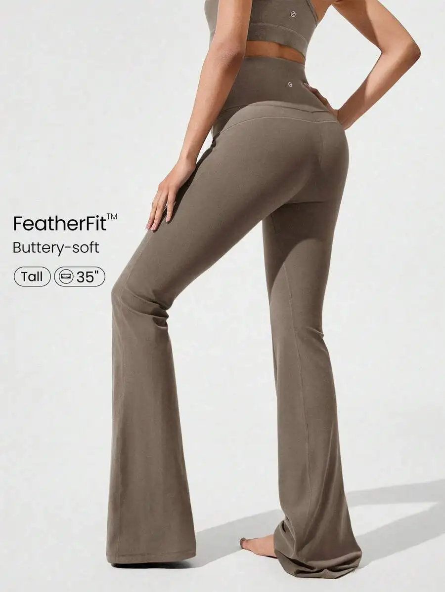 Ultra Long Flare Leggings For  - Pilates Yoga Legging 리뷰 및 가격